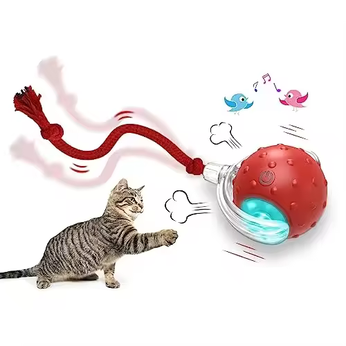 Chew-Resistant 360° Intelligent Auto-Interactive Ball Toy for Cats and Dogs with a USB Rechargeable Rolling Ball